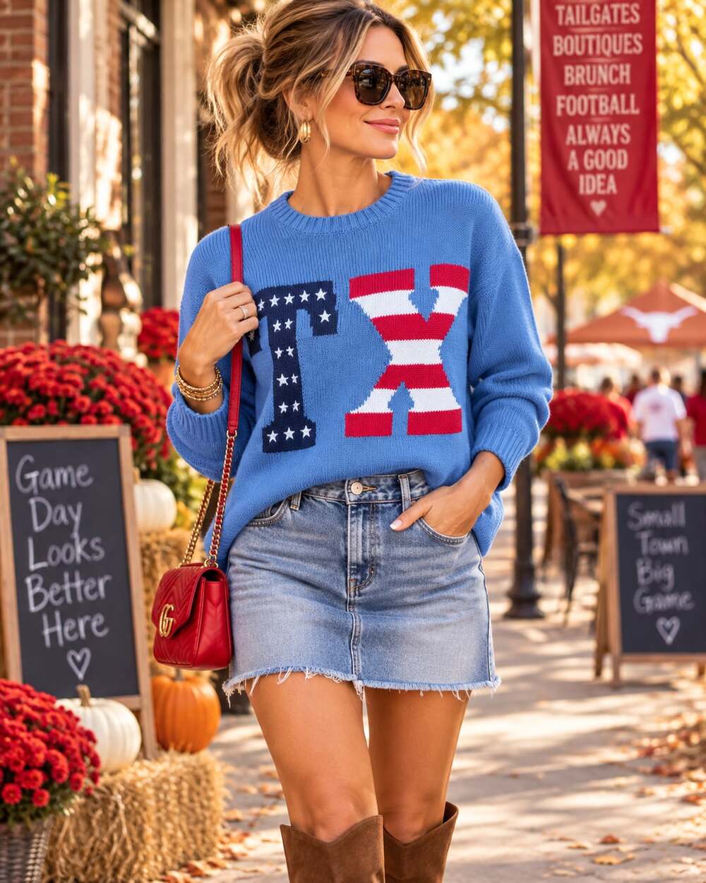 State of Mine Small Sweater America Texas Flag
